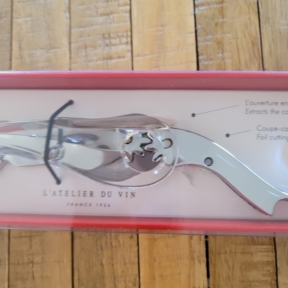NWT L'Atelier du vin France Crystal Handle Wine Opener - Picture 4 of 7